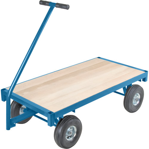 Chariots wagon ergonomiques &agrave; plateforme, 36" la x 72" lo, 45" Poign&eacute;e, 1000 lb Capacit&eacute;, 10" Dia. de roue, Pneumatique Roues OCP Construction Supplies