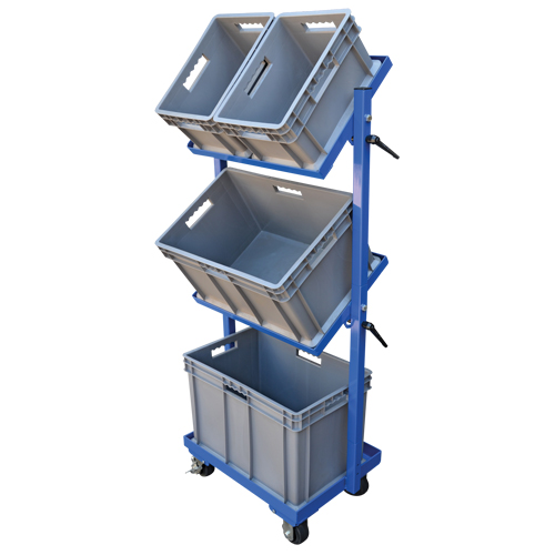 Stock Cart, Steel, 30-11/16" W x 19-1/4" D, 3 Shelves, 300 lbs. Capacity OCP Construction Supplies