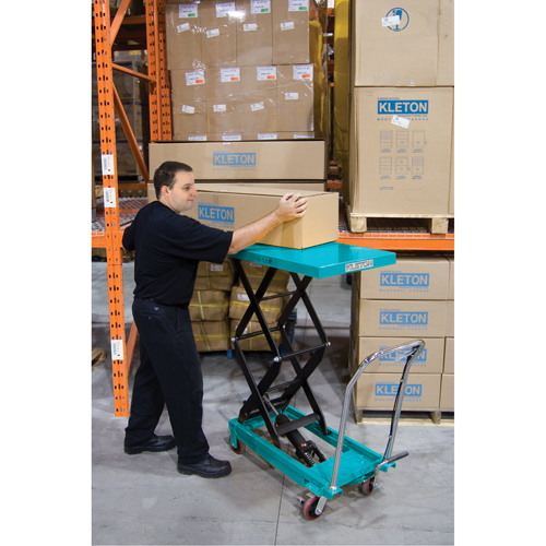 Heavy-Duty Hydraulic Scissor Lift Table, 27-1/2" L x 17-3/4" W, Steel, 330 lbs. Capacity OCP Construction Supplies