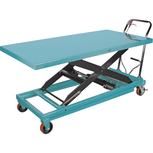 Heavy-Duty Hydraulic Scissor Lift Table, 63" L x 31-7/8" W, Steel, 1100 lbs. Capacity OCP Construction Supplies