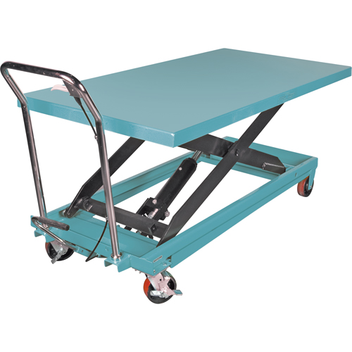 Heavy-Duty Hydraulic Scissor Lift Table, 63" L x 31-7/8" W, Steel, 1100 lbs. Capacity OCP Construction Supplies