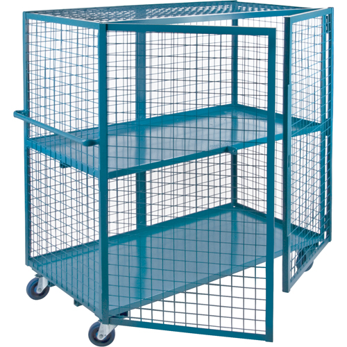 Wire Mesh Truck, 2 Tiers, 75" L x 32" W x 62.5" H, 1200 lbs. Cap. OCP Construction Supplies