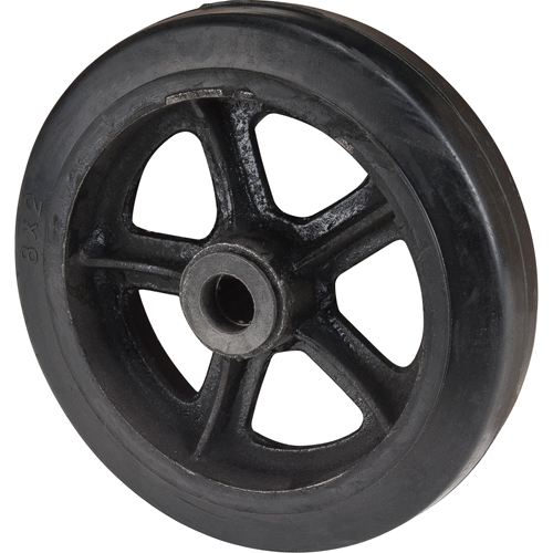Roue en caoutchouc moul&eacute;, 8" (203 mm) dia. x 2" (51 mm) la, Capacit&eacute; de 400 lb (181 kg) OCP Construction Supplies