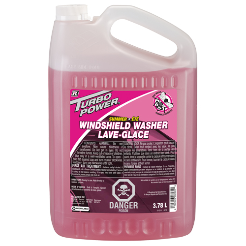 Liquide lave-glace d'&eacute;t&eacute; Turbo Power avec nettoyant pour taches d'insectes, Cruche, 3,78 L OCP Construction Supplies