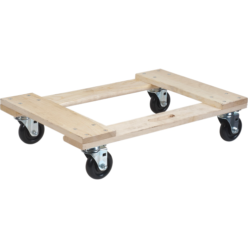Socle roulant en bois dur, Roues en Polyol&eacute;fine, Capacit&eacute; de 900 lb, 18" la x 24" p x 7" h OCP Construction Supplies
