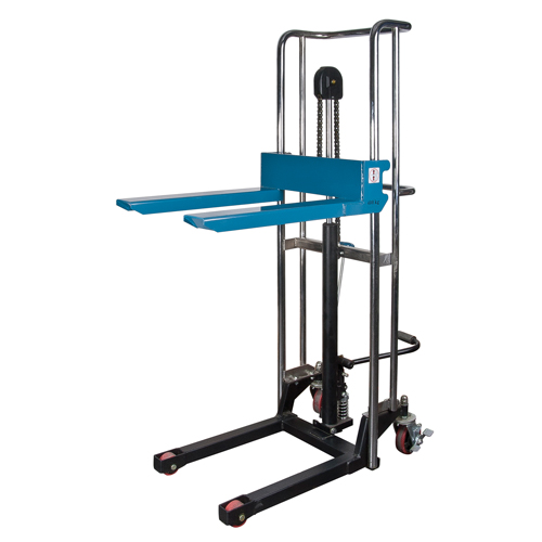 Hydraulic Platform Lift Stacker, Foot Pump Operated, 880 lbs. Capacity, 60" Max Lift OCP Construction Supplies