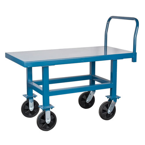 Chariots &agrave; plateforme sur&eacute;lev&eacute;e, 48" lo x 24" la x Capacit&eacute; 1800 lb, Roues en Caoutchouc OCP Construction Supplies
