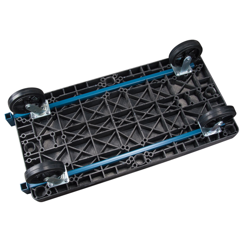 Plastic Platform Trucks, 48" L x 24" W, 2000 lbs. Cap., Mold-on Rubber Wheels OCP Construction Supplies