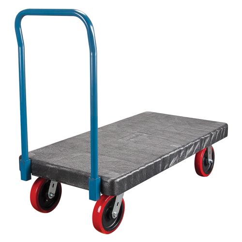 Chariots &agrave; plateforme en plastique, 60" lo x 30" la, 2500 lb cap, Roues Polyur&eacute;thane OCP Construction Supplies