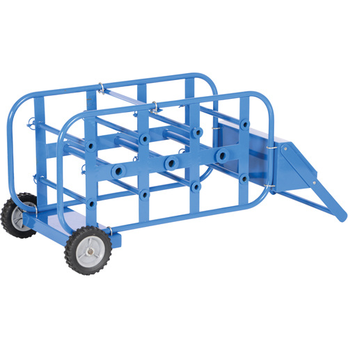 Chariot portatif pour mat&eacute;riaux bobin&eacute;s, Acier, 11 Montants, 19-1/2" la x 43-1/4" h x 17-1/2" p, Capacit&eacute; de 150 lb OCP Construction Supplies