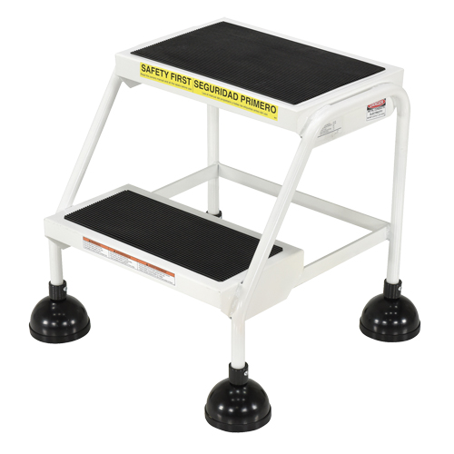 Stop-Step Ladders, 2 Steps, 16" Step Width, 18-9/16" Platform Height, Steel OCP Construction Supplies