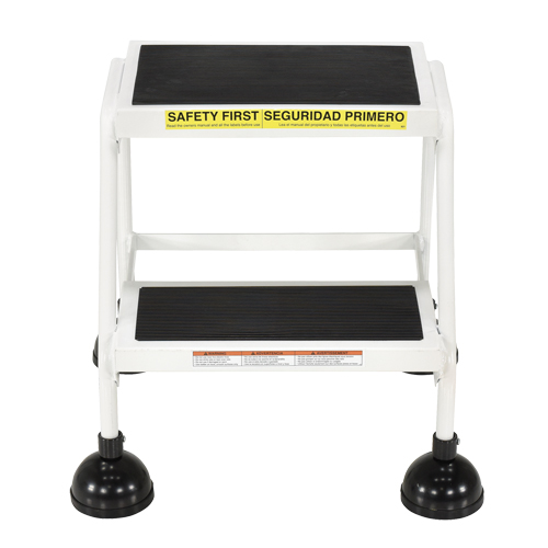 Stop-Step Ladders, 2 Steps, 16" Step Width, 18-9/16" Platform Height, Steel OCP Construction Supplies