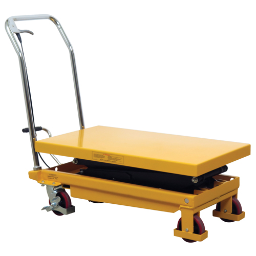 Hydraulic Scissor Lift Table, 19.5" L x 35.5" W/35-1/2" L x 19-1/2" W, Steel, 770 lbs. Capacity OCP Construction Supplies