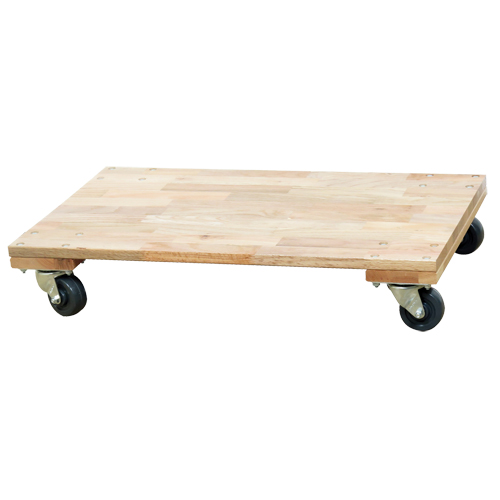 Socle roulant &agrave; plateforme en bois solide, Roues en Caoutchouc, Capacit&eacute; de 900 lb, 18" la x 30" p x 6" h OCP Construction Supplies