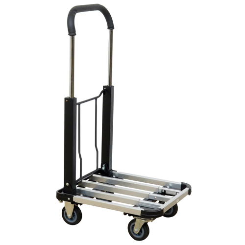 Chariot &agrave; plateforme avec poign&eacute;e pliante, Aluminium, 300 lb, 28" lo x 16" la, Hauteur 37,75" OCP Construction Supplies