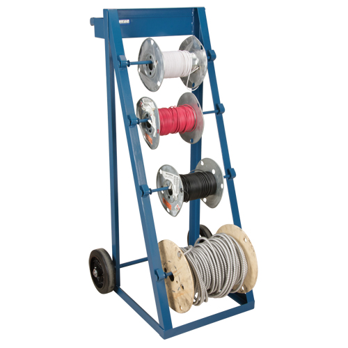 Chariot portatif pour mat&eacute;riaux bobin&eacute;s, Acier, 4 Montants, 24-1/2" la x 49" h x 23" p, Capacit&eacute; de 400 lb OCP Construction Supplies