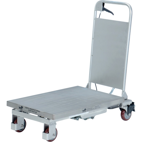 Manual Hydraulic Scissor Lift Table, 27-1/2" L x 17-5/8" W, Partial Stainless Steel, 400 lbs. Capacity OCP Construction Supplies