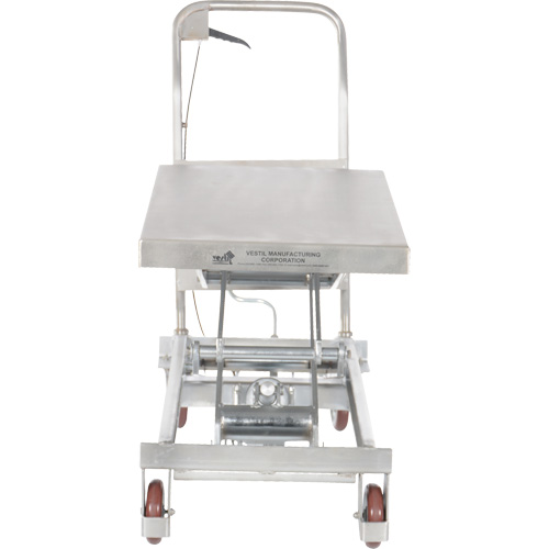 Manual Hydraulic Scissor Lift Table, 35-1/2" L x 20" W, Partial Stainless Steel, 800 lbs. Capacity OCP Construction Supplies