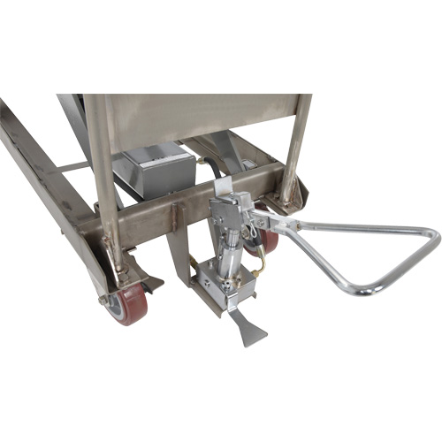 Manual Hydraulic Scissor Lift Table, 47" L x 24" W, Partial Stainless Steel, 2000 lbs. Capacity OCP Construction Supplies