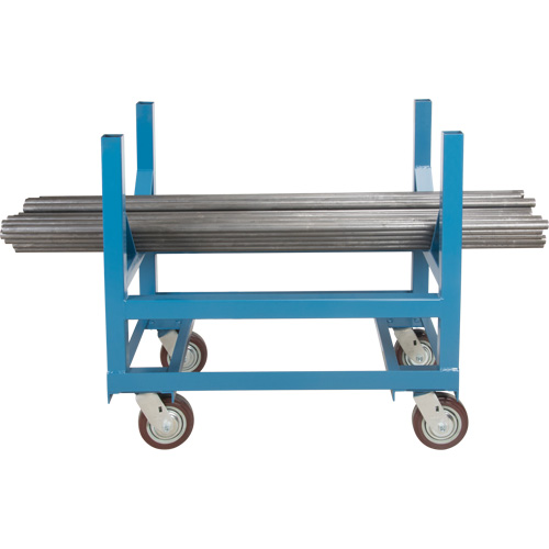 Chariot &agrave; berceaux pour tuyaux et barres, 24" lo x 24" la x 34" h, Capacit&eacute; de 2500 lb, Roue Polyur&eacute;thane OCP Construction Supplies