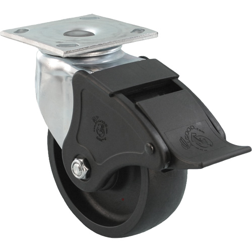 Emaxx RollX Wow Caster, Swivel with Brake, 4" (101.6 mm), Nylon, 1200 lbs. (544.3 kg.) OCP Construction Supplies
