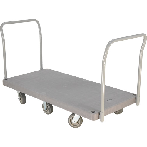 Heavy Duty Plastic Platform Truck, 60" L x 30" W, 3000 lbs. Cap., Polyurethane Wheels OCP Construction Supplies