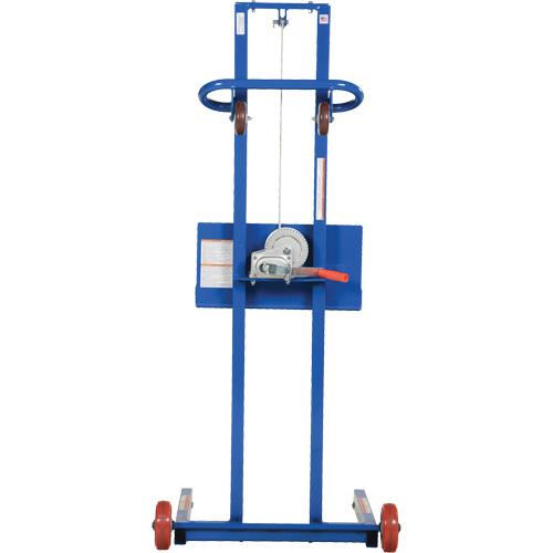 Plateforme &eacute;l&eacute;vatrice &agrave; profil bas pour charge l&eacute;g&egrave;re, M&eacute;canisme Treuil manuel, Capacit&eacute; de 400 lb, Levage max de 55" OCP Construction Supplies