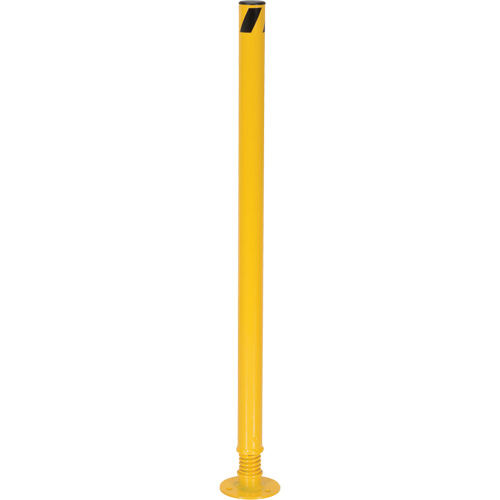 Spring Loaded Bollard, Steel, 42" H x 2-1/8" W, Yellow OCP Construction Supplies