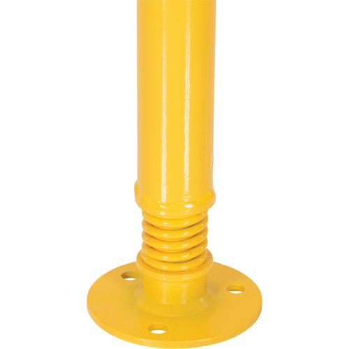 Spring Loaded Bollard, Steel, 42" H x 2-1/8" W, Yellow OCP Construction Supplies