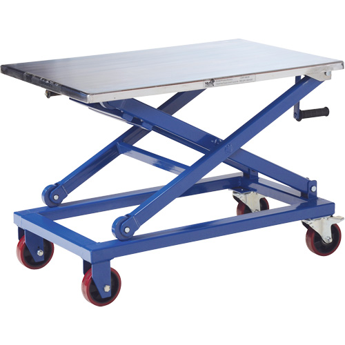 Manual Scissor Lift Table, 37" L x 23-1/2" W, Steel, 660 lbs. Capacity OCP Construction Supplies