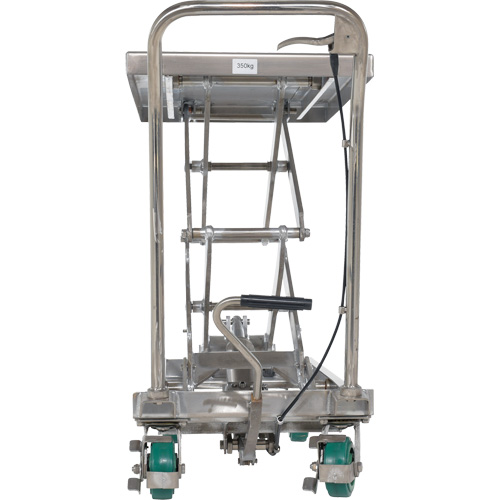 Manual Hydraulic Scissor Lift Table, 36-1/4" L x 19-3/8" W, Stainless Steel, 600 lbs. Capacity OCP Construction Supplies