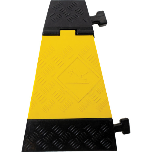 Powerhouse Heavy-Duty Left Turn Cable Protector, 3 Channels, 12" L x 19.75" W x 3" H OCP Construction Supplies