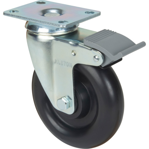 Roulette, Pivotant avec frein, 5" (127 mm), Polyol&eacute;fine, 250 lb (113,4 kg) OCP Construction Supplies