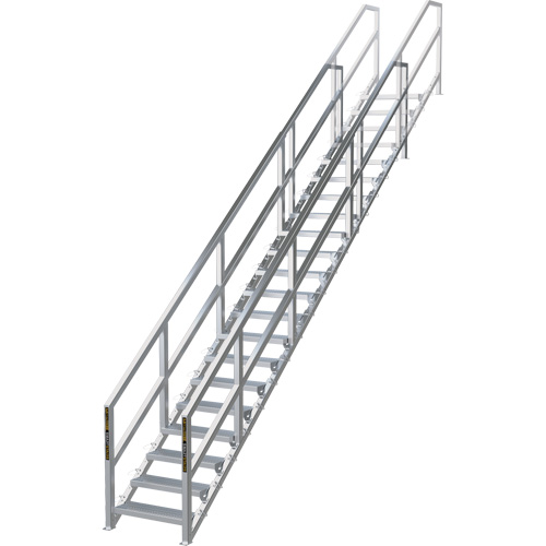 SmartStairs 17-21 Steps Modular Construction Stair System, 157-1/2" H OCP Construction Supplies