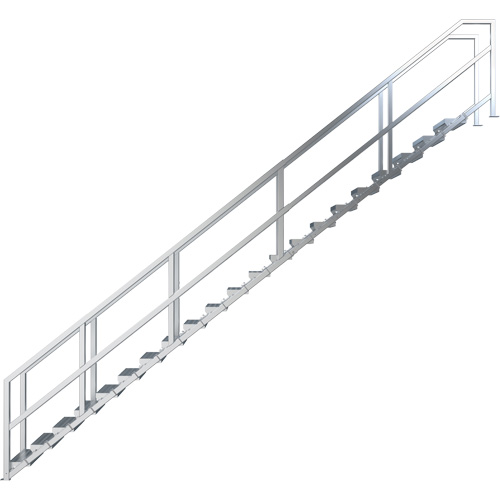 SmartStairs 17-21 Steps Modular Construction Stair System, 157-1/2" H OCP Construction Supplies
