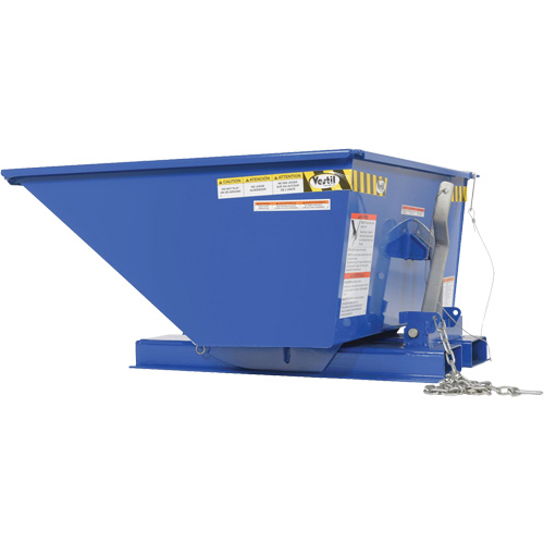 Low Profile D-Style Self Dumping Hopper, Steel, 1/3 cu.yd., Blue OCP Construction Supplies