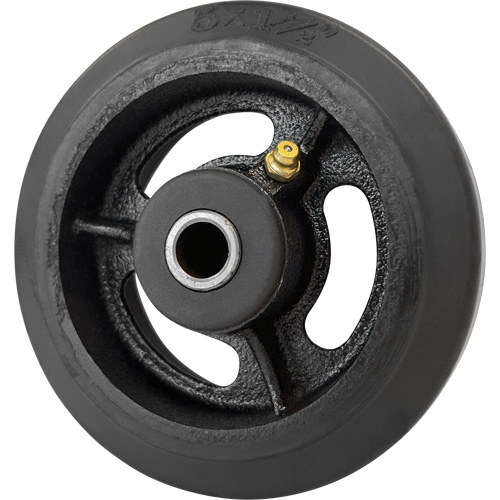 Roue en caoutchouc moul&eacute;, 5'' (127 mm) dia. x 1-1/2" (38 mm) la, Capacit&eacute; de 400 lb (181 kg) OCP Construction Supplies