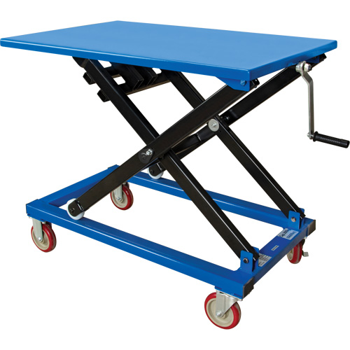 Manual Scissor Lift Table, 37-3/8" L x 23-5/8" W, Steel, 660 lbs. Capacity OCP Construction Supplies