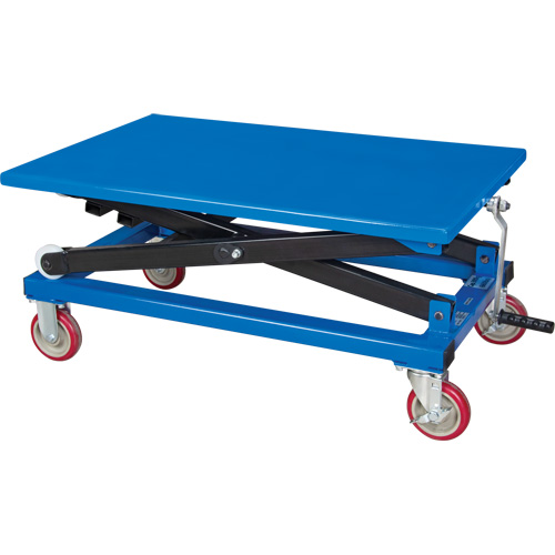 Manual Scissor Lift Table, 37-3/8" L x 23-5/8" W, Steel, 660 lbs. Capacity OCP Construction Supplies