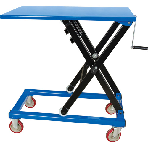 Manual Scissor Lift Table, 37-3/8" L x 23-5/8" W, Steel, 660 lbs. Capacity OCP Construction Supplies