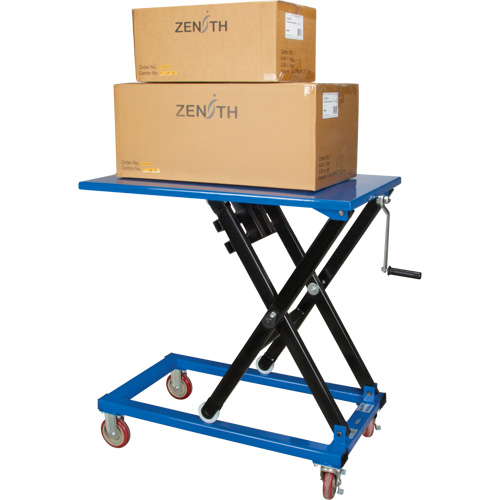 Manual Scissor Lift Table, 37-3/8" L x 23-5/8" W, Steel, 660 lbs. Capacity OCP Construction Supplies