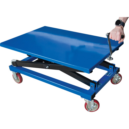 Manual Scissor Lift Table, 37-3/8" L x 23-5/8" W, Steel, 660 lbs. Capacity OCP Construction Supplies