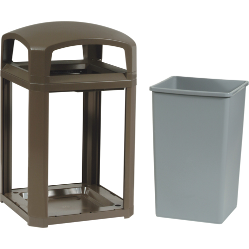Landmark Series&reg; Classic Container Frame With Rigid Liner, Galvanized Steel, 35 US gal. OCP Construction Supplies