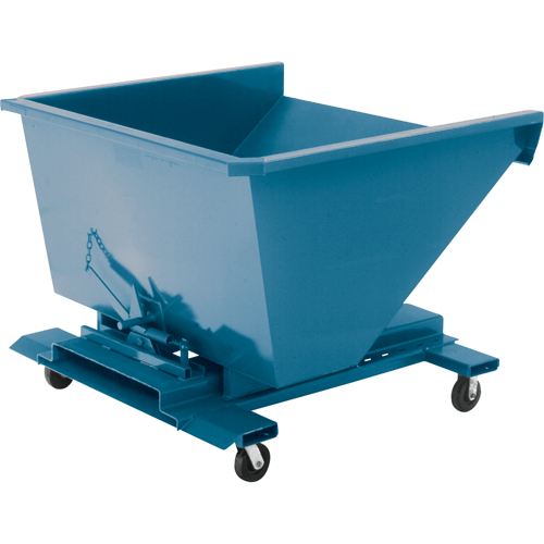 Self-Dumping Hopper, Steel, 2 cu.yd., Blue OCP Construction Supplies