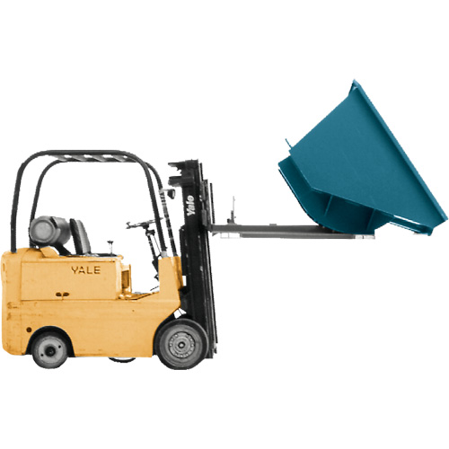 Self-Dumping Hopper, Steel, 3/4 cu.yd., Blue OCP Construction Supplies