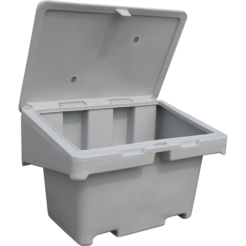 Contenants pour sel & sable SOS, Avec Moraillon, 42" x 29" x 30", 11 pi³, Gris OCP Construction Supplies