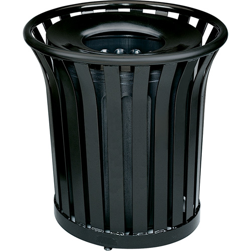 Americana Series Open-Top Waste Receptacle, Steel, 36 US gal. OCP Construction Supplies