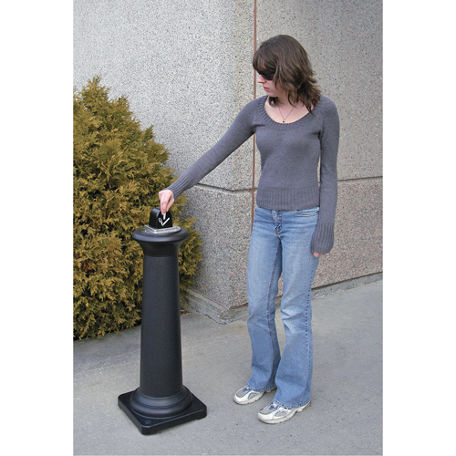 Groundskeeper Tuscan Cigarette Waste Collector, Free-Standing, Metal, 1 US gal. Capacity, 38-1/2" Height OCP Construction Supplies