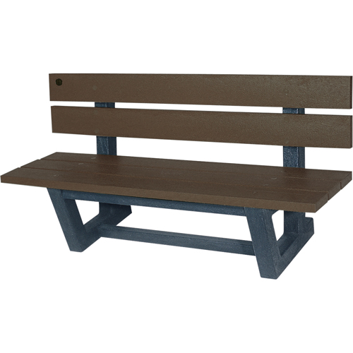 Bancs de parc d'ext&eacute;rieur, Plastique recycl&eacute;, 60" lo x 22-13/16" la x 29-13/16" h, Ombre OCP Construction Supplies