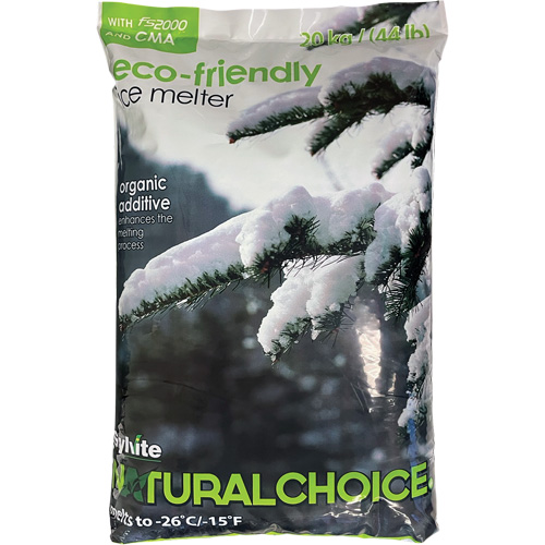 Natural Choice Ice Melters, Bag, 44 lbs.(20 kg), -26°C (-14.8°F) Melting Point OCP Construction Supplies